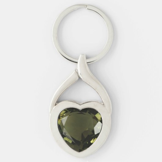 Peridot Heart Sleutelhanger (Voorkant)