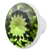 Peridot-kristalpatroon Keramische Knop (Rechts)