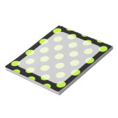 Peridot-Stippen en zwarte rand Notitieblok (Linkerzijde)