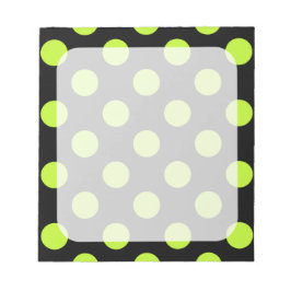 Peridot-Stippen en zwarte rand Notitieblok