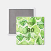 Peridot-thema augustus Verjaardag Jubileum Custom Magneet (Voorkant / Achterkant)
