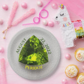 Peridot Trillion Papieren Bordje (Feest)