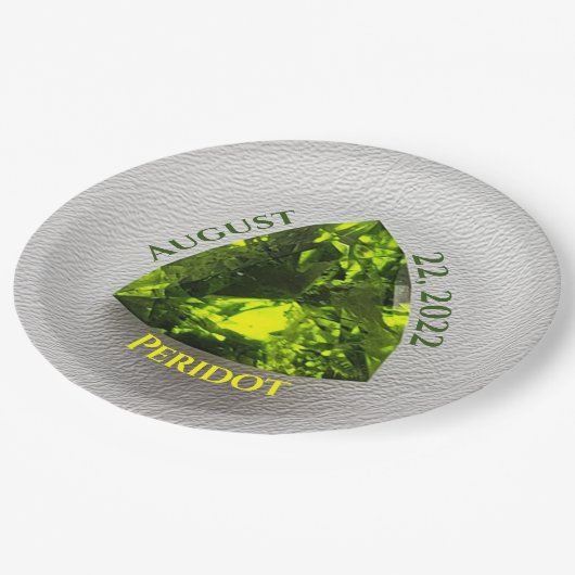 Peridot Trillion Papieren Bordje (Gekanteld)