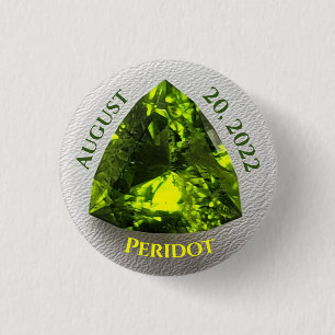 Peridot Trillion Ronde Button 3,2 Cm