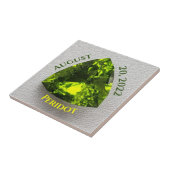 Peridot Trillion Tegeltje (Zijkant)