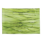 Peridotgroene Abstracte Kunst Kussensloop (Achterkant-Rechts)