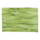 Peridotgroene Abstracte Kunst Kussensloop (Voorkant-Links)