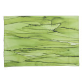 Peridotgroene Abstracte Kunst Kussensloop (Voorkant-Rechts)