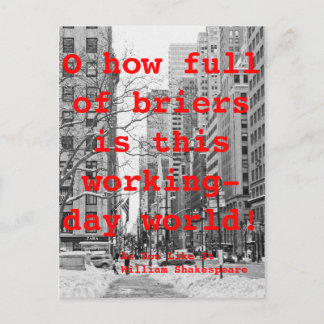 Perils of the Working Day World, Snowy Manhattan Briefkaart