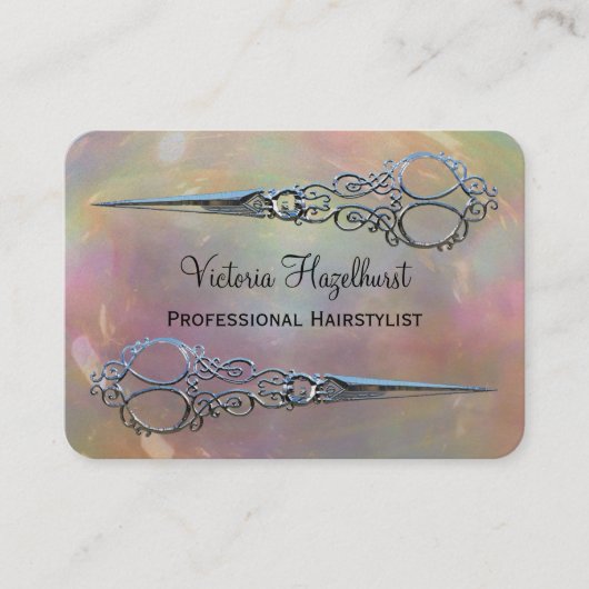 Perils Pearl Double Scissors Professional Visitekaartje (Voorkant)