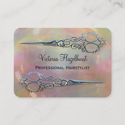 Perils Pearl Double Scissors Professional Visitekaartje (Voorkant)