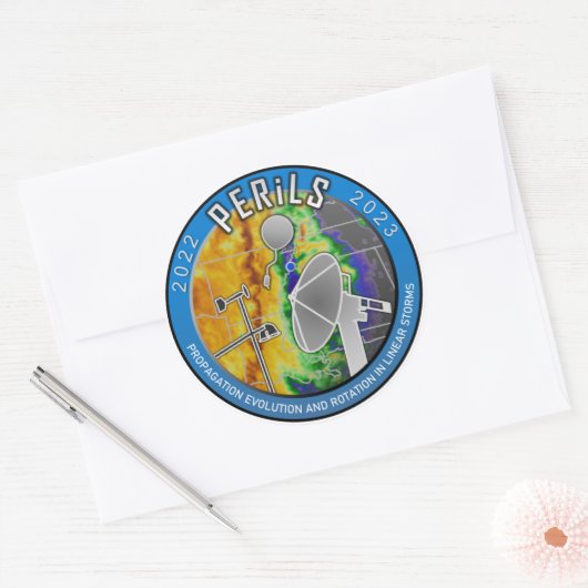 PERiLS-stickers Ronde Sticker (Envelop)