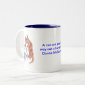 Perils van Knitting - Yarn Attack & Nap Tweekleurige Koffiemok (Voorkant links)