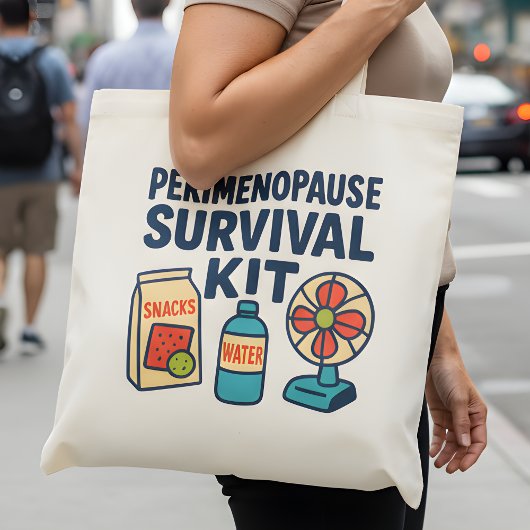 Perimenopause Survival Kit – Funny Tote for Snacks Tote Bag
