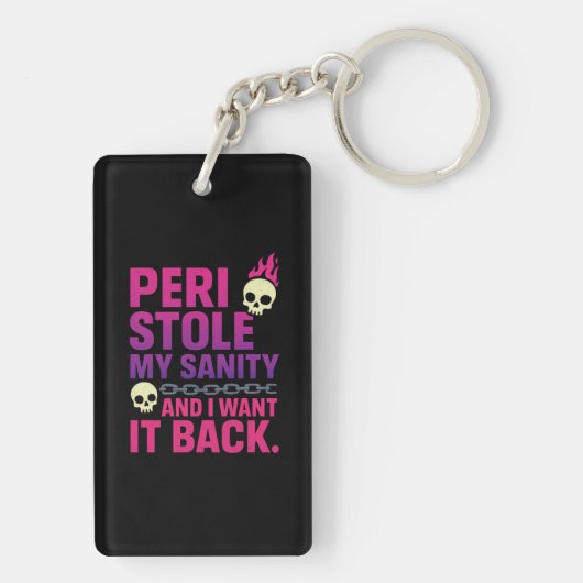 Perimenopauze Sleutelhanger – Sanity Snatcher (achterkant)