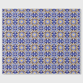 💙 perinekruid, blauw en geel Azulejos Cadeaupapier (Vlak)