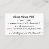 Perinkle Paarse blauw en groen Visitekaartje (Achterkant)