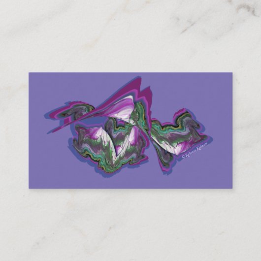 Perinkle Paarse blauw en groen Visitekaartje (Voorkant)