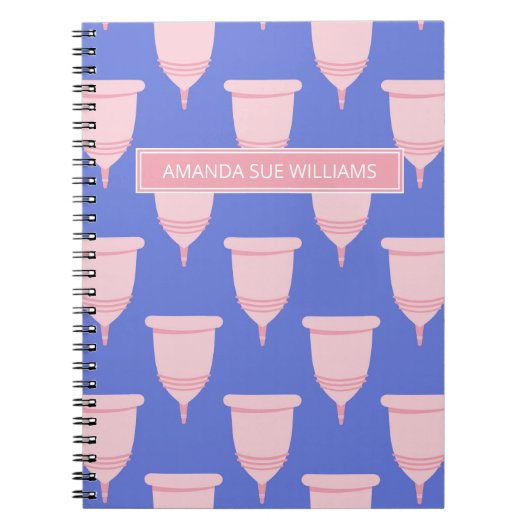 Periode/Menstruatiecyclus - Jouw naam/Monogram nie Notitieboek (Voorkant)