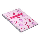 Periode/Menstruatiecyclus - Jouw naam/Monogram nie Notitieboek (Rechterzijde)