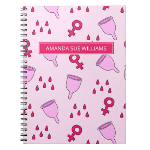 Periode/Menstruatiecyclus - Jouw naam/Monogram nie Notitieboek