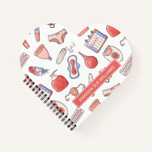 Periode/Menstruatiecyclus - Jouw naam/Monogram nie Notitieboek
