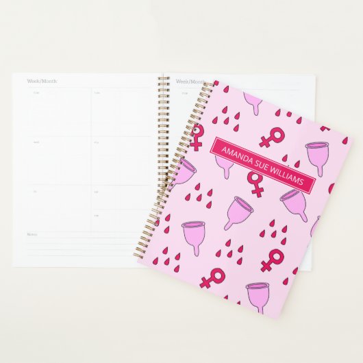 Periode/Menstruatiecyclus - Jouw naam/Monogram nie Planner (Display)