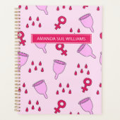 Periode/Menstruatiecyclus - Jouw naam/Monogram nie Planner (Voorkant)