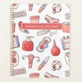 Periode/Menstruatiecyclus - Jouw naam/Monogram nie Planner (Voorkant)