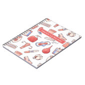 Periode/Menstruatiecyclus - Jouw naam/Monogram Notitieboek (Linkerzijde)