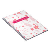 Periode/Menstruatiecyclus - Jouw naam/Monogram nr. Notitieboek (Rechterzijde)