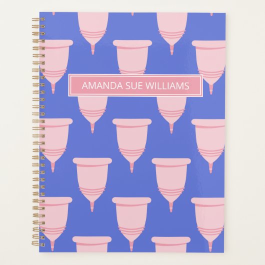 Periode/Menstruatiecyclus - Jouw naam/Monogram Planner (Voorkant)