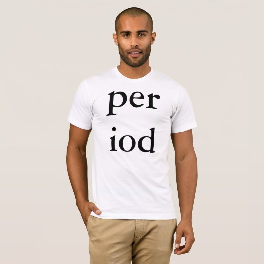 periode t 2 t-shirt (Voorkant volledig)