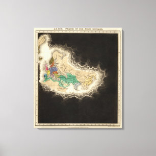 Periode van de eerste kruistocht 1100 AD Canvas Afdruk