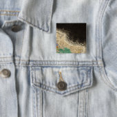 Periode van de eerste kruistocht 1100 AD Vierkante Button 5,1 Cm (In situ)