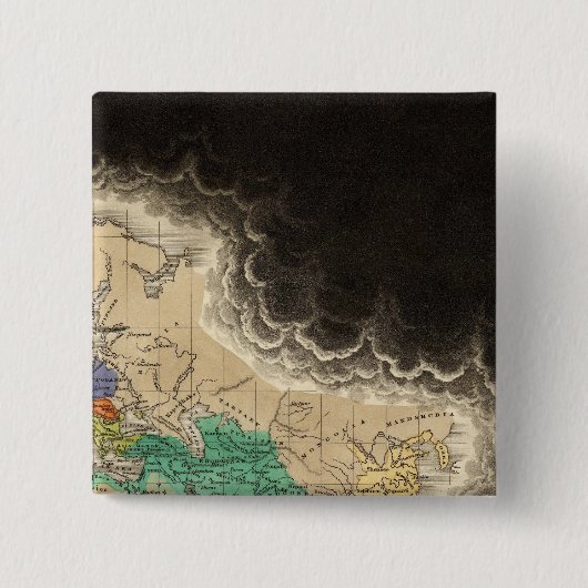 Periode van de eerste kruistocht 1100 AD Vierkante Button 5,1 Cm (Voorkant)