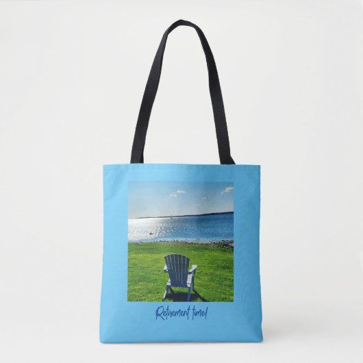 Periode van pensionering met stoel voor Adirondack Tote Bag (Voorkant)
