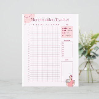 Periode voor het trackerpapier voor vrouw