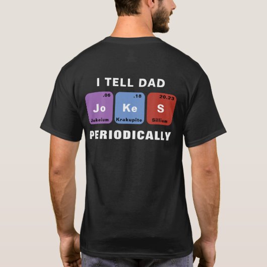 "Periodic Chart" Papa grapt Grappig T-shirt (Achterkant)