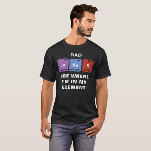 "Periodic Chart" Papa grapt Grappig T-shirt (Voorkant volledig)