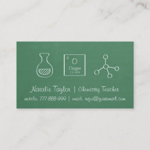 Periodic Chemistry Science Teacher Visitekaartjes