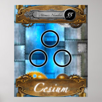 Periodic Element Cesium Atomic Number #55 Poster