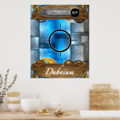 Periodic Element Dubnium Atomic Number #105 Poster (Keuken)