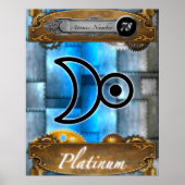 Periodic Element Platinum Atomic Number #78 Poster (Voorkant)