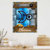 Periodic Element Platinum Atomic Number #78 Poster (Keuken)