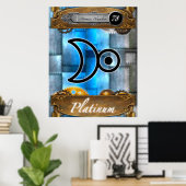 Periodic Element Platinum Atomic Number #78 Poster (Thuiskantoor)