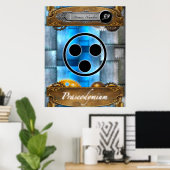 Periodic Element Praseodymium Atomic #59 Poster (Thuiskantoor)