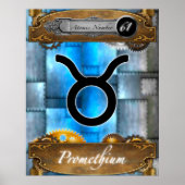 Periodic Element Promethium Atomic #61 Poster (Voorkant)