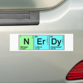 Periodic Nerd Bumpersticker (Op auto)