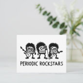 Periodic Rockstars Chemistry Humor Briefkaart (Staand voorkant)